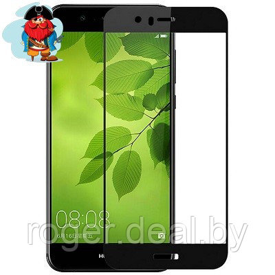 Защитное стекло для Huawei Nova 2 Plus 5D (полная проклейка) цвет: черный - фото 1 - id-p117664910
