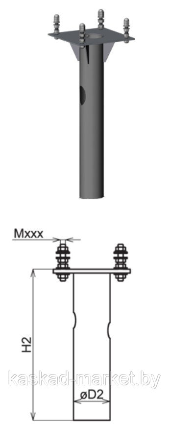 Анкерное основание фундамента опоры освещения - фото 3 - id-p7143202