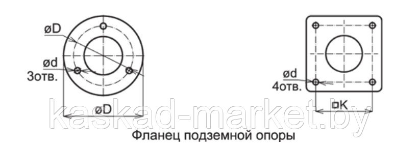 Анкерное основание фундамента опоры освещения - фото 5 - id-p7143202