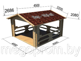 Беседка деревянная дачная 