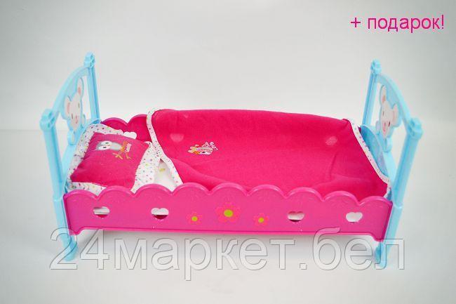 Кроватка кукольная RongLong B-01 20*20*40, фото 2