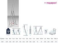 PRO STARTUL Россия Лестница алюм. 3-х секц. 250/631/264см 3х10 ступ., 15,3кг PRO STARTUL (ST9942-10)