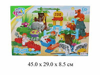 Конструктор - зоопарк (52 крупные детали) "Летние приключения" в кор. Joy Toy 2146