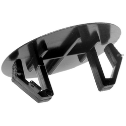 Заглушка пластиковая под отверстие d18,4-22, с ультратонкой шляпкой d25,3 Черная, фото 1