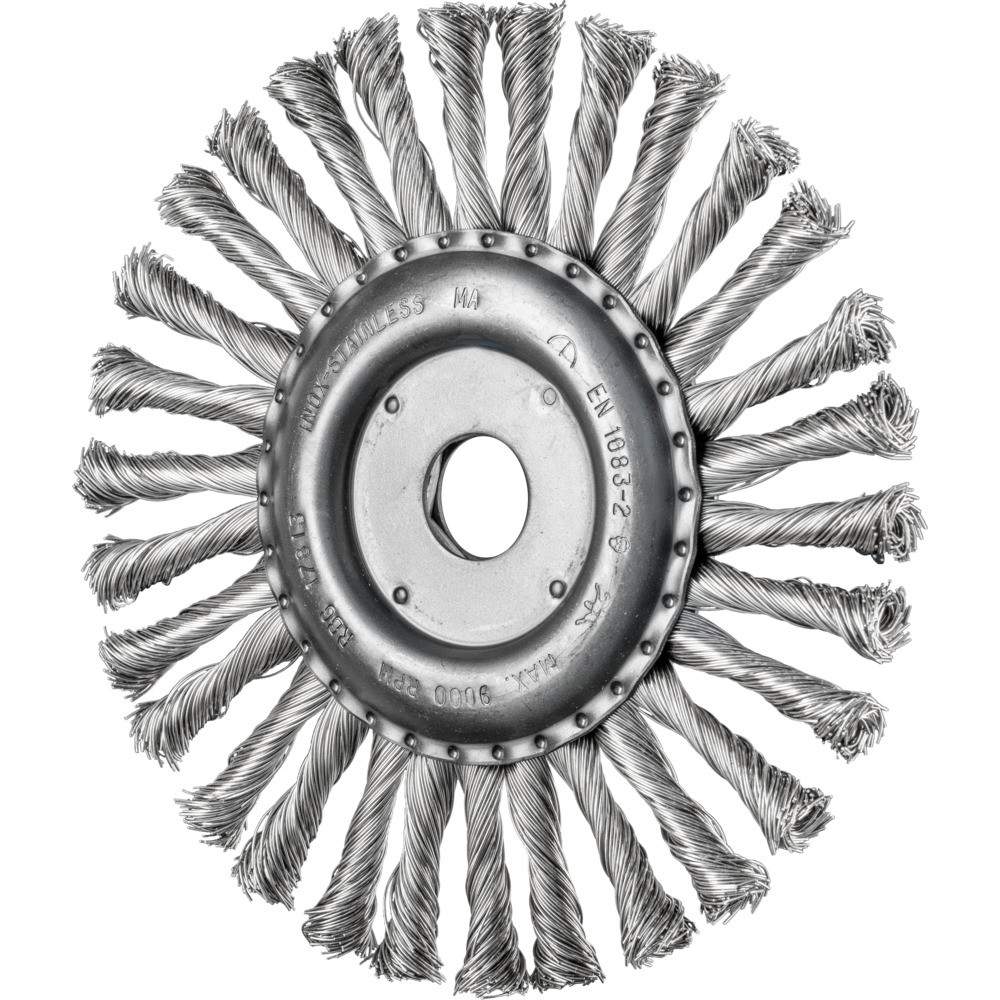 Щетка дисковая плетеная (косичка) COMBITWIST 178 мм по нержавеющей стали, RBG 17813/22,2 СТ INOX 0,5 Pferd, фото 1