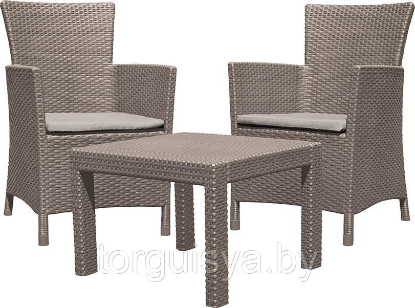 Набор мебели (2 кресла, столик) ROSARIO BALCONY, капучино - фото 1 - id-p117716675
