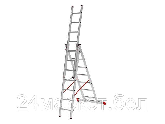 Новая Высота Россия Лестница алюм. 3-х секц. 430/1126/450см 3х17 ступ., 38,5кг  NV323 Новая Высота (макс.