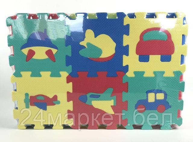 КОВРИКИ-ПАЗЛЫ С МАШИНКАМИ 36 элементов, МАЛАЙЗИЯ SUNTA TOYS 1107, фото 2