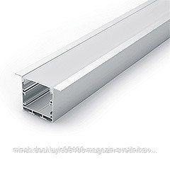 Профиль алюминиевый "Линии света" встраиваемый с крепежами : серебро, CAB255