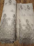 Тюль -ткань для штор Arya  " Французская сетка ETNA  " cеребро, фото 2
