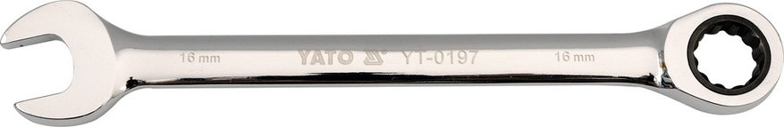 Ключ рожково-накидной с трещоткой 12мм CrV "Yato" YT-0193, фото 2