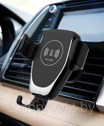 Автомобильный держатель Wireless Car Charger Long Life универсальный с беспроводной зарядкой черный