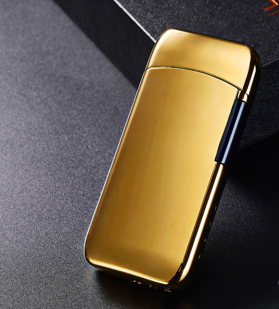 Аккумуляторная электроимпульсная USB зажигалка с двойным токовым импульсом в подарочной коробке