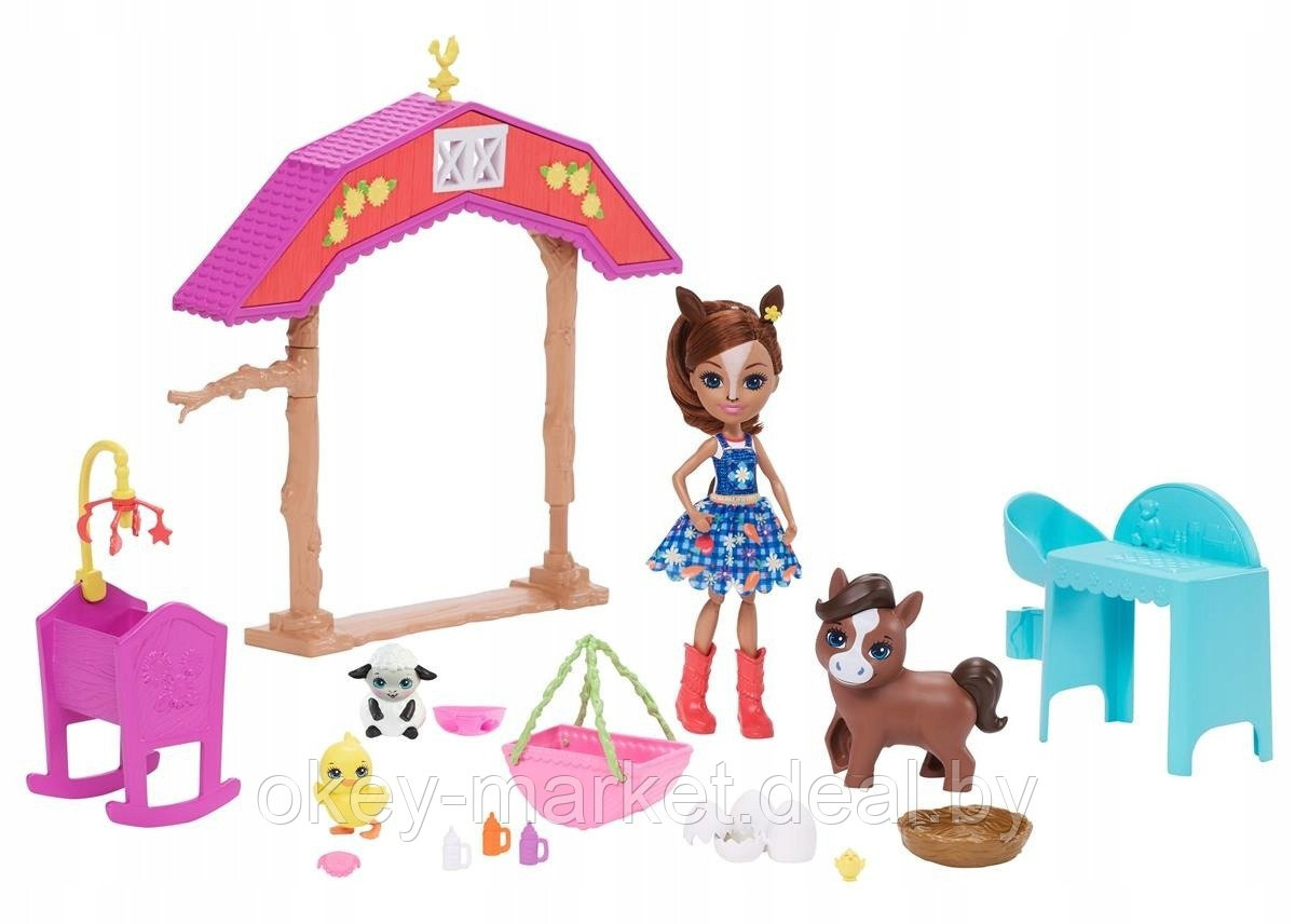 Игровой набор Mattel Enchantimals Звериная ферма с куклой Хейди Хорс - фото 3 - id-p117735979
