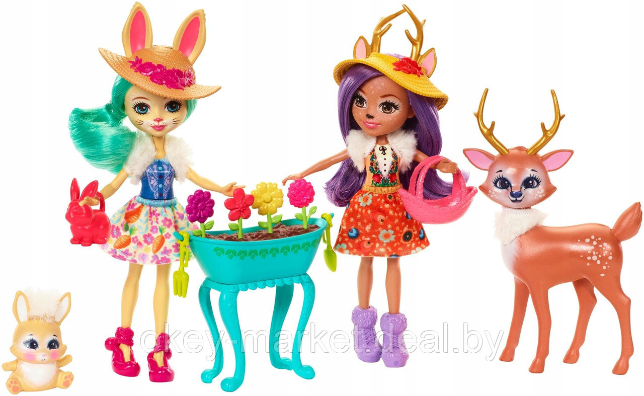 Игровой набор Mattel Enchantimals из двух кукол с любимыми зверюшками - фото 1 - id-p117736112