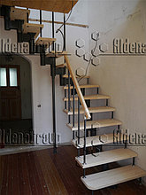 Модульная лестница (черный каркас, сосна не крашеная) 2