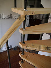 Модульная лестница (черный каркас, сосна не крашеная) 4