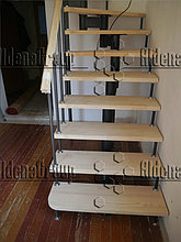 Модульная лестница (черный каркас, сосна не крашеная) 5