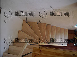Модульная лестница (черный каркас, сосна не крашеная) 10