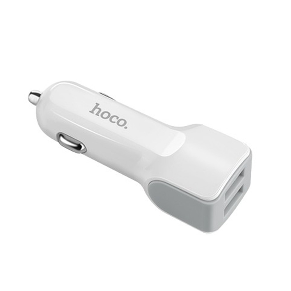 Автомобильное зарядное устройство HOCO Z23, 2.1A, 2 USB, white - фото 2 - id-p117740358