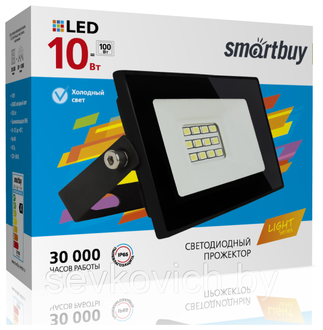 Светодиодный прожектор FL SMD LIGHT Smartbuy-10W/6500K/IP65 - фото 1 - id-p30631519
