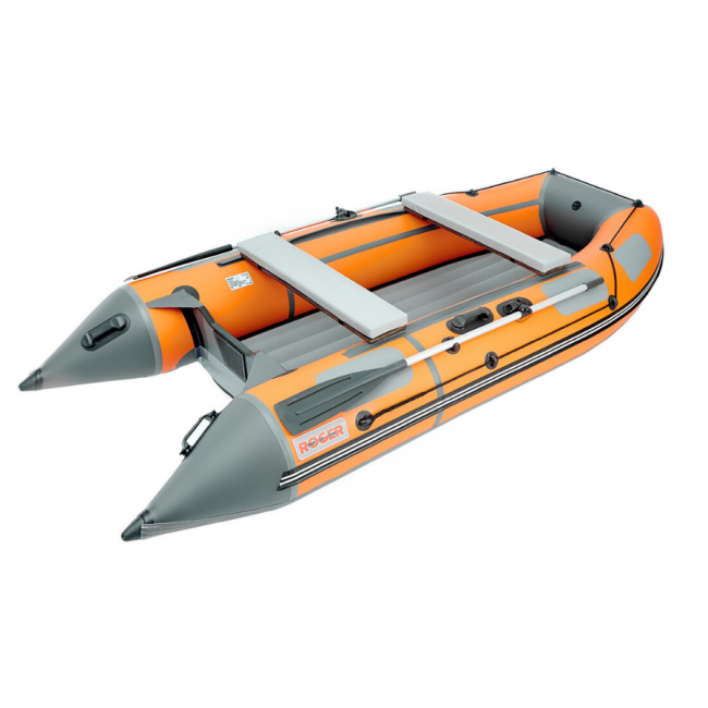 Надувная лодка Roger ЗЕФИР 3300 НДНД Оранжевый с тёмно-серым - фото 1 - id-p117741640