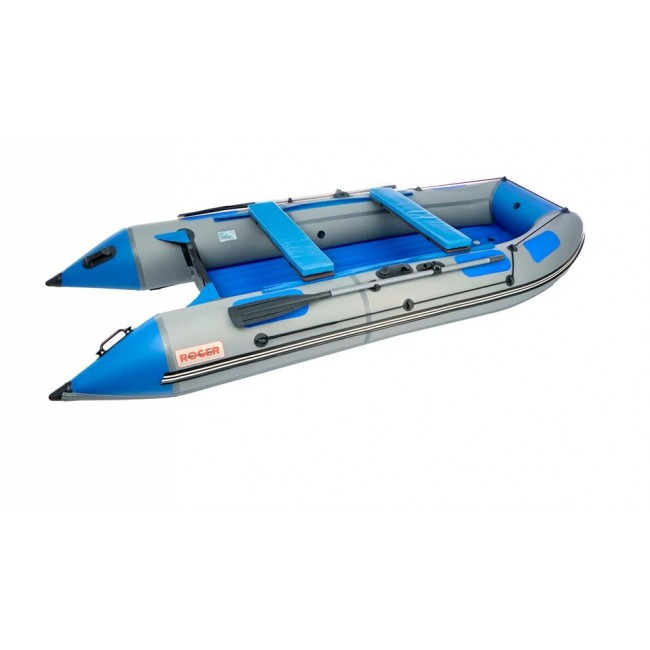 Надувная лодка Roger ЗЕФИР 3300 НДНД Серый с синим - фото 1 - id-p117741641