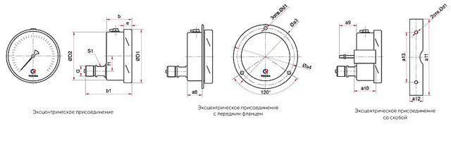 коррозионностойкий аммиачный манометр ТМ-621ТЭ NH3