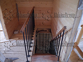 Модульная лестница (каркас золото, сосна не крашеная) 4