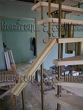 Модульная лестница (каркас золото, сосна не крашеная) 26