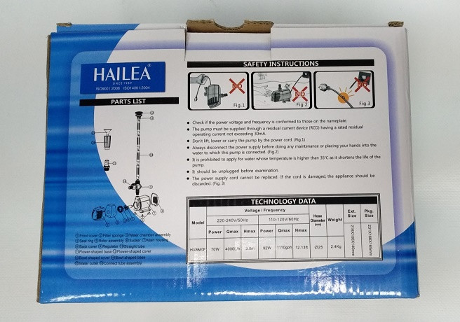 Погружная и внешняя помпа Hailea HX 8840F - фото 5 - id-p117745932