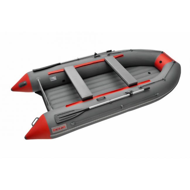 Надувная лодка Roger ЗЕФИР LT 3500 НДНД Тёмно-серый с красным