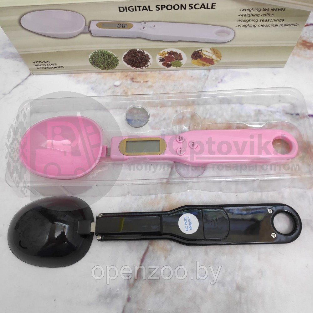 Электронная мерная ложка-весы Digital Spoon Scale 500g х 0,1g Розовая - фото 5 - id-p117749094