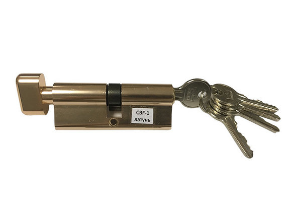 Евроцилиндр с вертушкой DORMA CBF-1 60 (30x30В) латунь (английский ключ), фото 2