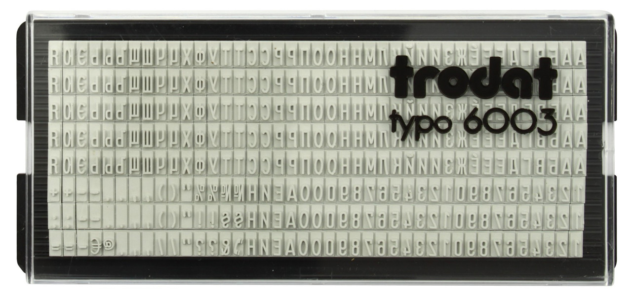 Касса символов для самонаборных штампов Trodat typo 6003 328 символов, высота 3 мм, шрифт русский - фото 2 - id-p109458283