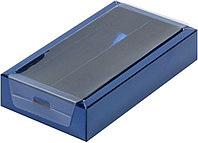 Коробка для 8 конфет с прозрачной крышкой Синяя, 180х100х h30 мм