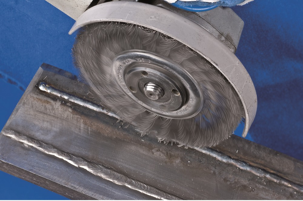 Щетка дисковая плетеная (косичка) 178 мм по нержавеющей стали, POS RBG 17813/M14 INOX 0,5 Pferd - фото 2 - id-p117699605