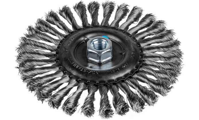 Щетка дисковая плетеная (косичка) 178 мм по нержавеющей стали, POS RBG 17813/M14 INOX 0,35 Pferd