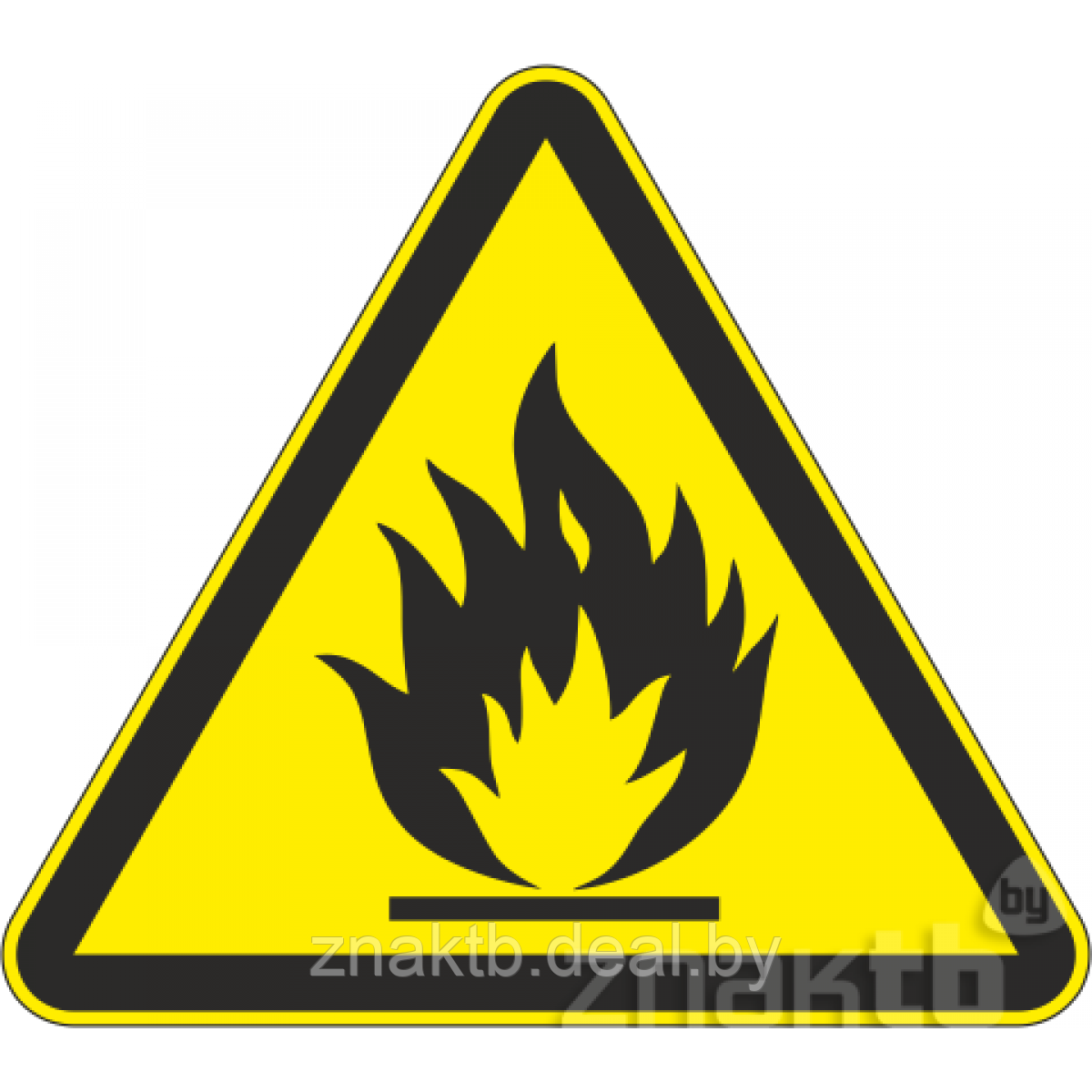 Знак Пожароопасно! Легковоспламеняющиеся вещества код W01 - фото 1 - id-p117762631