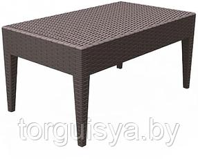 Столик журнальный прямоугольный CENTRAL TABLE IPANEMA 92x53 коричневый (MIAMI RATTAN)