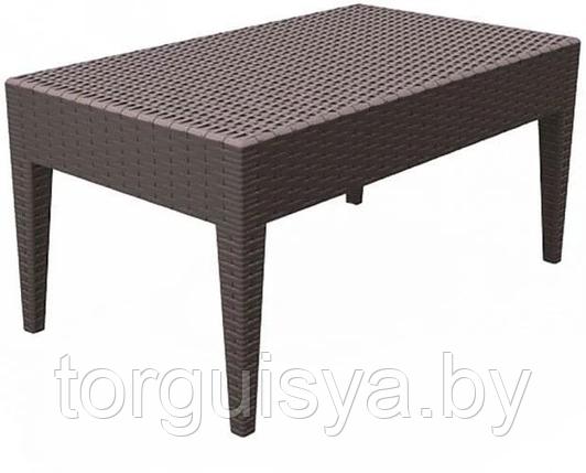 Столик журнальный прямоугольный CENTRAL TABLE IPANEMA 92x53 коричневый (MIAMI RATTAN), фото 2