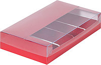 Коробка для эклеров и эскимо с пластиковой крышкой, Cherry, 250х150х h50 мм