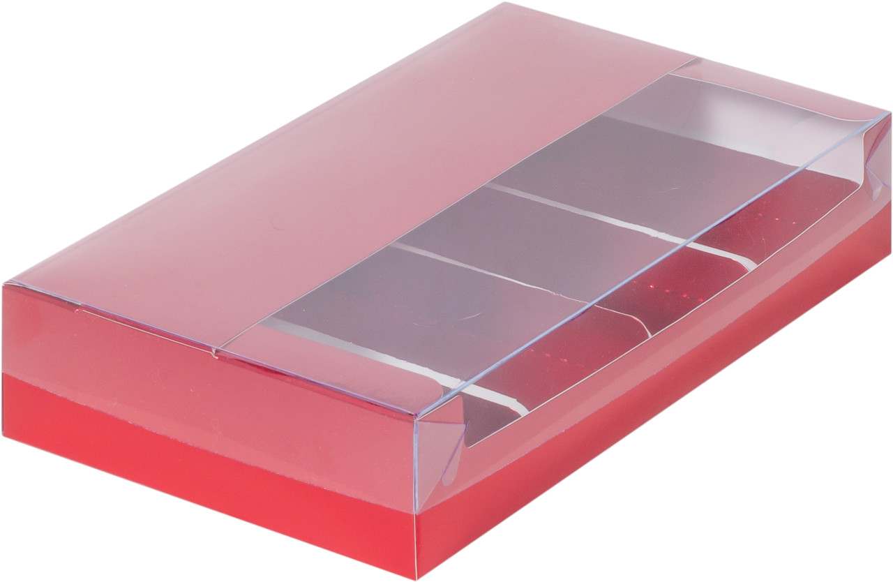 Коробка для эклеров и эскимо с пластиковой крышкой, Cherry, 250х150х h50 мм - фото 1 - id-p117801891