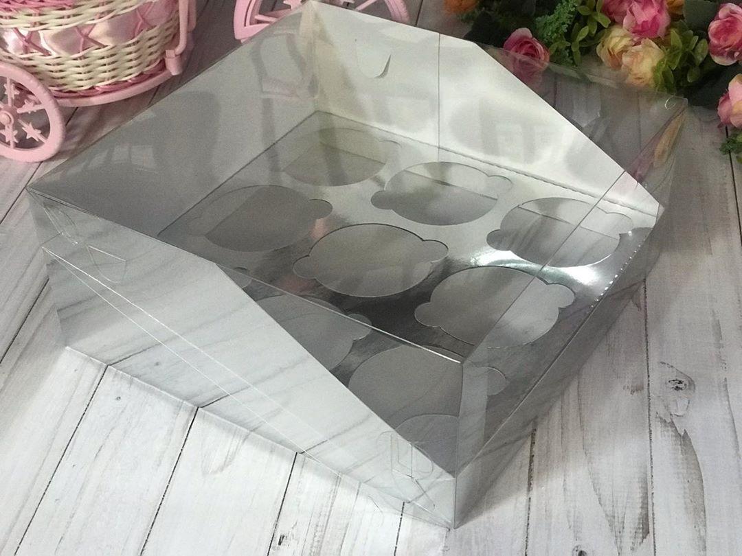 Коробка для капкейков Премиум, Белая (на 9 шт), 235х235х h100 мм - фото 2 - id-p117738467