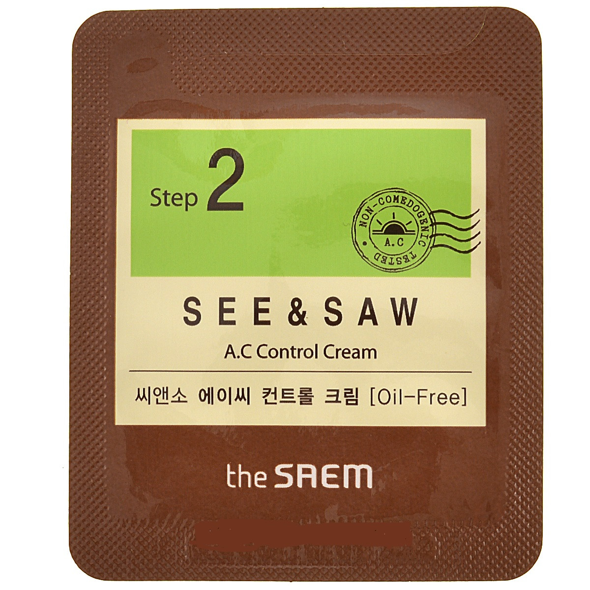 Крем для проблемной кожи пробник THE SAEM Sample SEE & SAW AC Control Cream - Sample (Pouch) 1мл
