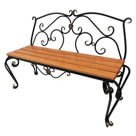 Скамья деревянная АЭМСИ 9-1 Добротная  скамейка  для дачи и сада