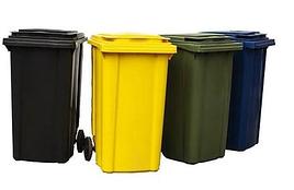 Мусорный контейнер 240 л, литров (зеленый, синий, серый, красный, желтый, коричневый) Германия