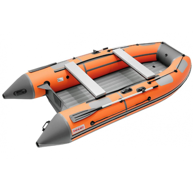 Надувная лодка Roger ЗЕФИР 3900 НДНД Оранжевый с тёмно-серым - фото 1 - id-p117827881