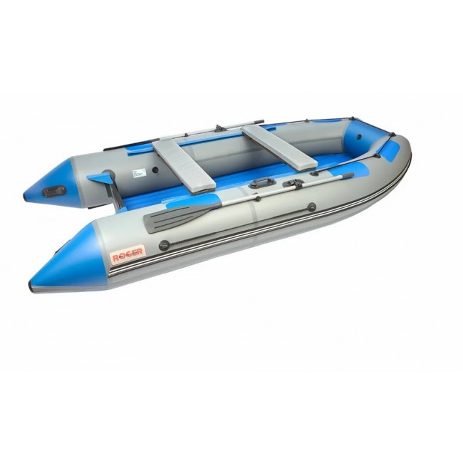 Надувная лодка Roger ЗЕФИР 3900 НДНД Серый с синим - фото 1 - id-p117827883