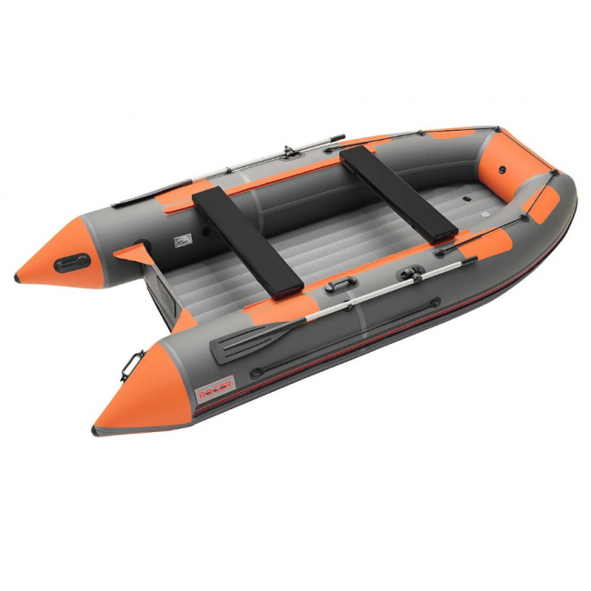Надувная лодка Roger ЗЕФИР 3900 НДНД Тёмно-серый с оранжевым